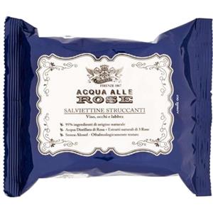 Acqua Alle Rose Salviette Struccanti Viso Occhi Labbra con Ingredienti di Origine Naturale Senza Alcol per una Pelle Purificata Fresca Tonica Dermatologicamente Testate - 3 Confezioni da 20 Salviette