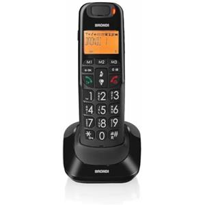 Brondi Bravo Bright Telefono Cordless, Nero