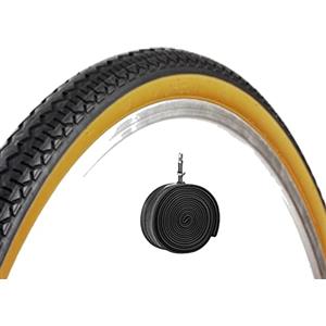 Deestone EBB26PXD 1 Camera d'Aria + 1 COPERTONE Nero para per Bici Bicicletta Olanda 26 X 1 3/8 (37-590)