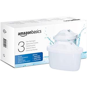 Amazon Basics Filtri per acqua, confezione da 3, adatto e compatibile con tutte le caraffe BRITA, incluse le caraffe PerfectFit e Amazon Basic