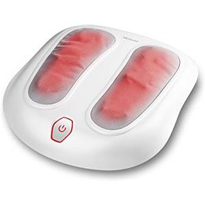 medisana FM 883 massaggiatore per piedi shiatsu massaggiatore elettrico per la schiena, 18 teste massaggianti funzione luce rossa, funzione calore, 2 velocità, massaggio stimolante della circolazione