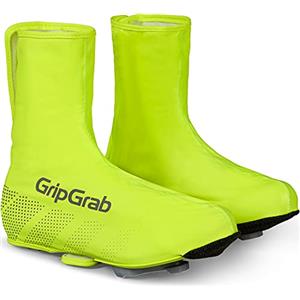 GripGrab Ciclismo Impermeabile Antivento Bici da Strada MTB Regolabili Copriscarpe Antipioggia Nero Giallo, Unisex-Adult, XXL (46-47)