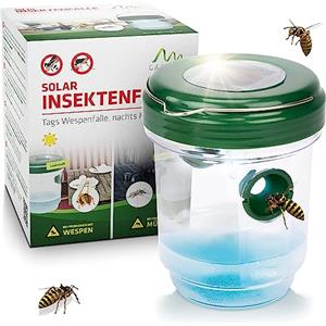 GARDIGO® Trappola Vespe e Antizanzare 2in1 | Luce LED Attira Zanzare | Trappola Calabroni | Insetticida Zanzare Giardino | Anti Vespe da Esterno | Cattura Vespe | Insetticida Moscerini Interno