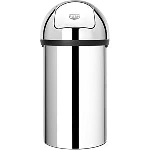 Brabantia Pattumiera Push Bin 60L Inox Lucido con Apertura a Spinta e Coperchio Ammortizzato