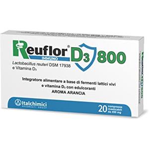 Reuflor ItalChimici Reuflor D3 800 Integratore Alimentare 20 Compresse
