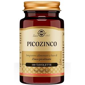 Solgar PICOZINCO - Zinco picolinato ad alta biodisponibilità, 100 tavolette