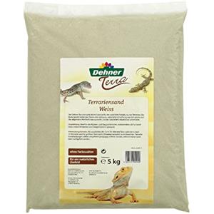Dehner Terra - Sabbia per terrari, Grana da 0,2-1 mm, 5 kg, Colore: Bianco