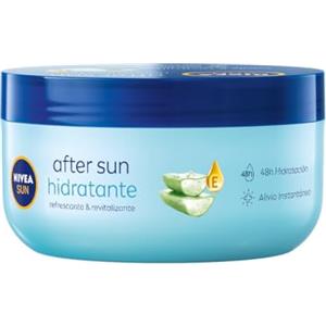 NIVEA SUN After Sun Hidratante Bálsamo Nutritivo (1 x 300 ml), crema hidratante para aliviar y revitalizar la piel, crema reparadora con aloe vera y vitamina E