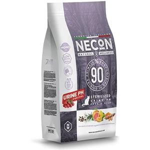 Necon Pet Food Necon Natural Wellness Crocchette per Gatti Adulti Sterilizzati - Controllo Ph Urine - Gusto Maiale e Riso 1,5 Kg