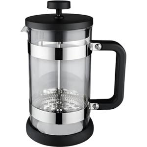 Café Olé Moderno Caffettiera Cafetière French Press da 350 ml, 3 tazze, nero/argento