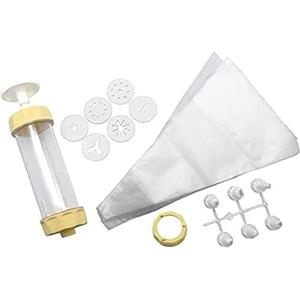 Zenker 15285 - Set di stampi per biscotti e decorazioni, in plastica, colore: panna/bianco