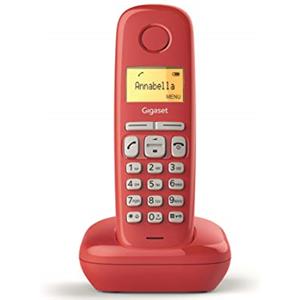 Gigaset A170 Telefono Portatile, Ampio Display Illuminato, Lista Chiamate Effettuate, Ricevute e Perse, Rosso [ITALIA]