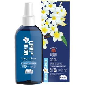 Helan Monoi de Tahiti Spray Solare SPF 50 150ml - Protezione Molto Alta, Effetto Trasparente e Texture Leggera