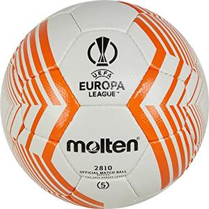 Molten F5U2810-23 - Pallone da calcio da allenamento misura 5, replica ufficiale UEFA Europe League Design 2022/23