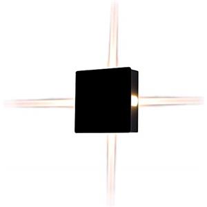 V-TAC Lampada da Muro LED 4W Quadrata Nera IP65 3000K