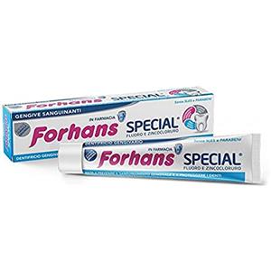 Forhans Dentifricio Special, per Gengive con Zinco Cloruro, Infiammazioni Gengivali, Azione Antisettica, Antibatterica e Antinfiammatoria, Igiene Orale, Sane, Multicolore, 100 Millilitri