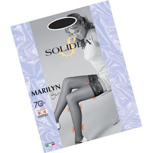 SOLIDEA Marilyn 70 Calza Autoreggente Sabbia Taglia 2 - Compressiva con Balza in Pizzo