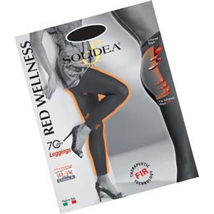 SOLIDEA Leggings Red Wellness 70 den - Compressione Graduata 12/15 mmHg, Opachi in Microfibra, Taglia S