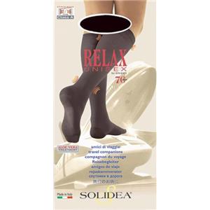 SOLIDEA Relax UNI 70 PA Gambaletto Punta Aperta Camel XXL - Compressione Graduata 12/15 mmHg con Plantare Antistress