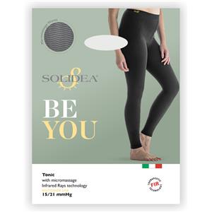 Solidea Be You Tonic Leggings Micromassaggianti Coprenti Nero S - Compressione Graduata 15/21 mmHg