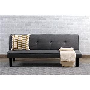 ARREDOPLAZA Divano Letto Reclinabile Lucky 2/3 Posti in Tessuto Grigio Ideale per Casa e Ufficio Design Moderno Confortevole Salvaspazio Versatile Divano Trasformabile Soggiorno e Ambienti Compatti