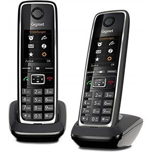 Gigaset C530 Duo Analog/DECT telephone Identificatore di chiamata Nero