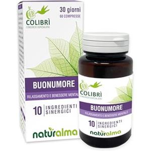 Naturalma Buonumore Naturalma e Consorzio Colibrì 60 compresse da 1000 mg - GABA, Iperico, Passiflora, Melissa, Rodiola, Verbena, Zafferano, Lavanda, Magnesio e Vitamina B6 - Integratore alimentare - Vegano