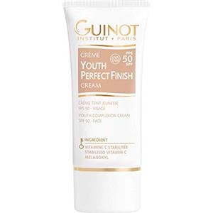 Guinot Youth Perfect Finish - Crema Viso Anti-Invecchiamento con Protezione Solare e Effetto Colorato, 30 ml