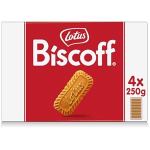 Biscoff Lotus Biscoff | Biscotto Caramellato | Ingredienti di Origine Naturale | Vegano | Senza Coloranti e Additivi | 4 x 250g | 1 kg