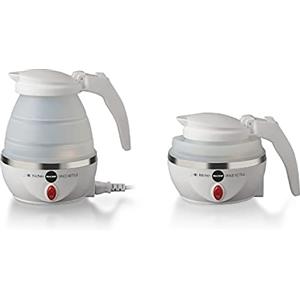 MACOM Just Kitchen 862 Space Kettle Bollitore Elettrico Pieghevole Salvaspazio da Viaggio, 220 - 240 V, Bianco