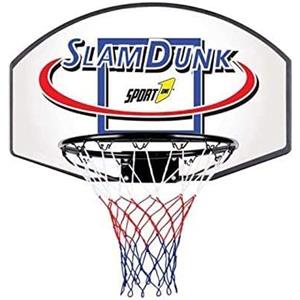 Palmi Tabellone Basket 71x45 cm Con Canestro in Metallo - Rete Inclusa, Pallacanestro, Diametro del Canestro 40 cm