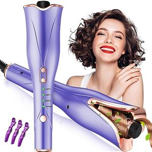 Hojocojo Arricciacapelli Automatico Professionale, Ferro Arricciacapelli Intelligente in Ceramica Con Ioni Negativi,4 Temperatura per Capelli Lunghi o Corti Asciutti