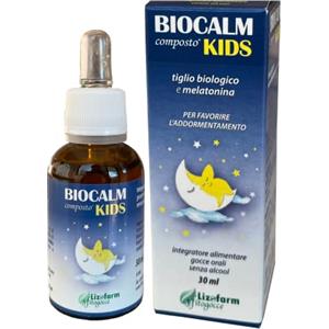 Biocalm fitogocce Biocalm composto KIDS, integratore in gocce senza alcool con Tiglio biologico e melatonina per bambini e adulti | favorisce l'addormentamento - Senza Glutine, Senza Lattosio e Vegan 30 ml