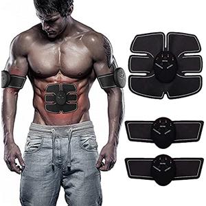 JKAN Elettrostimolatore Muscolare，Elettrostimolatore per Addominali,Elettrostimolatore per Addominali,EMS Stimolatore Muscolare, USB Ricaricabile ABS Trainer/Toner per Addome/Braccio/Gambe/Glutei Home Gym