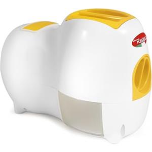 Reber - Grattugia elettrica Fido, 140 watt, guscio in plastica, rullo in acciaio, bianco/giallo