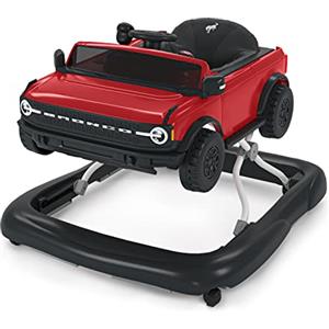 Bright Starts, Ford Bronco 4 in 1 rosso, centro attività per bambini e girello con volante interattivo rimovibile, a partire da 6 mesi