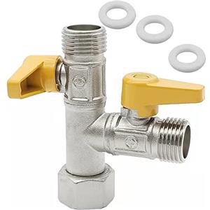 GYSRXS G1/2 Valvola Deviatrice a 3 Vie in Ottonevalvola di Commutazione Rubinetto Deviatore Termostatica per Deviatore Utilizzato in Bagno,Toilette,Cucina