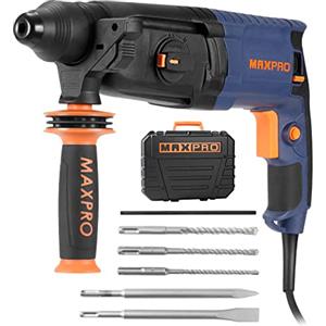 MAXPRO Martello Demolitore Perforatore SDS-Plus 800W, 6 Velocità Variabili con 4 Funzioni, Capacità di foratura: calcestruzzo (26MM), metallo (13MM), legno (30MM)