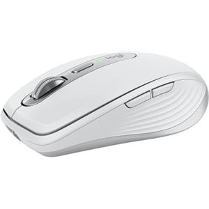 Logitech MX Anywhere 3S, Mouse Wireless Compatto, Scorrimento Veloce, Tracciamento 8K DPI, Clic Silenzioso, Pulsanti Programmabili, USB C, Bluetooth, PC Windows, Linux, Chrome, Mac - Grigio chiaro