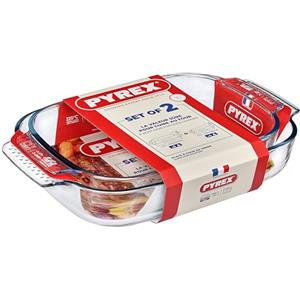 Pyrex, Classic - Pirofila da forno, in vetro, 3.6L (38x25 cm) / 2.6L (34x22 cm)