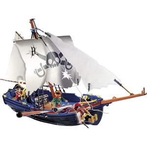 Playmobil 5810 - Barca dei Corsari con 84 Pezzi, 3 Pirati, Tesoro e Cannone Funzionante - SPEDIZIONE GRATUITA