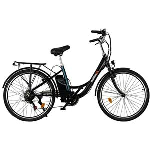 Nilox, E-Bike J5 SE, Bici Elettrica con Pedalata Assistita, 90 Km di Autonomia, Fino a 25 km/h, Brushless High Speed da 250 W, Batteria Removibile 36 V - 13 Ah, Ruote da 26 e Cambio Shimano a 7 Marce