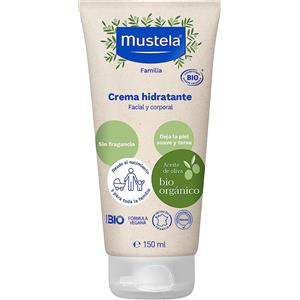 Mustela Crema Idratante Bio 150 ml - Crema Viso e Corpo Senza Profumo con Olio di Oliva Bio, Adatta a Tutta la Famiglia