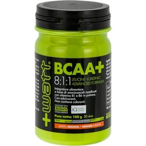 Watt BCAA 8:1:1 Polvere Arancia 100g - Aminoacidi Ramificati per Sintesi Proteica e Recupero Muscolare