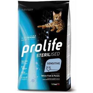 Prolife Sterilised Sensitive per Gatti Adulti da 400 gr Gusto Pesce Bianco e Patate