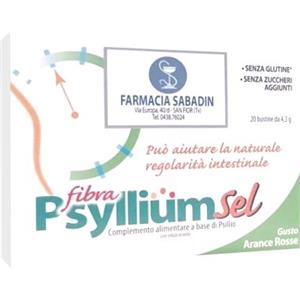 BioDue Psyllium Sel - Integratore Alimentare in Bustine per Regolarità Intestinale - 20 Bustine al Gusto di Arance Rosse