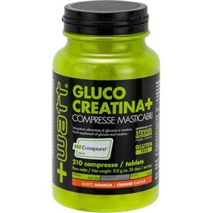 +Watt GlucoCreatina+ - Integratore Alimentare a Base di Glucosio e Creatina - Formato: 210 Compresse Masticabili