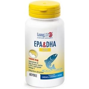LongLife EPA DHA Gold 1000 mg - Integratore Omega-3 per Cuore e Funzione Cerebrale - 60 Perle