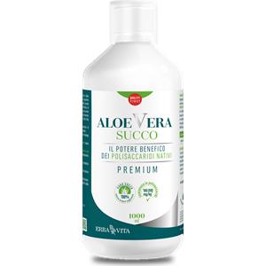 Erba Vita Aloe Vera Succo Premium 1000ml - Integratore Antiossidante e Depurativo