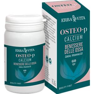 Erba Vita Osteo-P Calcium - Integratore per l'Integrità Ossea con Calcio, Magnesio, Zinco, Vitamina K2 e D3 - 60 Compresse